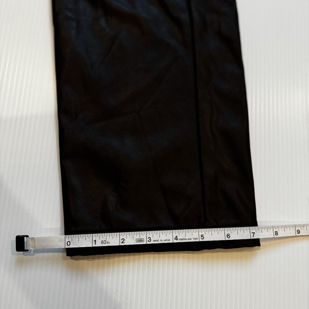 American Eagle Vegan Leather Cargo Pants Brown Straight Leg Women's 8 Long Y2K - Picture 8 of 16